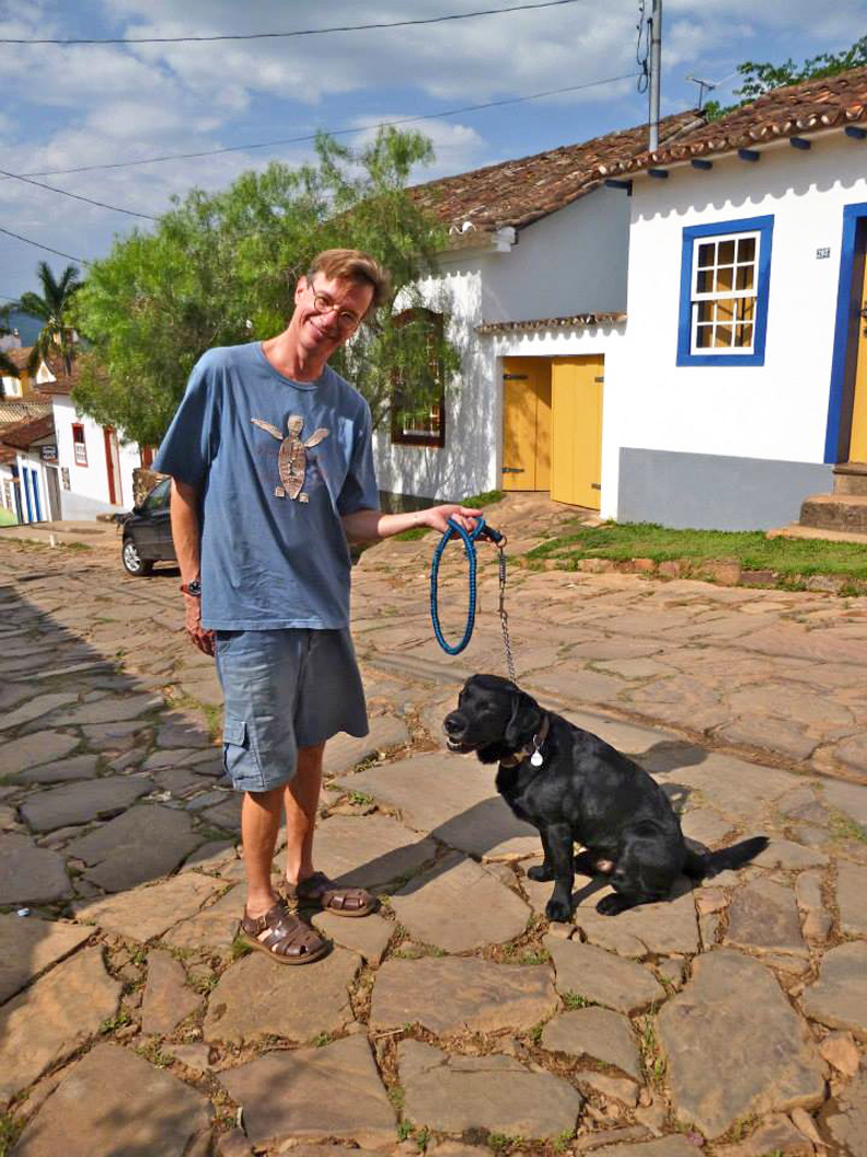 Off on walk, in front of my Tiradentes home (photo kindness Jen Carpenter)