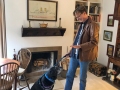 Zeno practicing obedience at my parents’ in Brookline, MA, May’19 (photo kindness of Molly Batchelder)