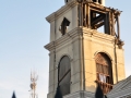 Damaged steeple: the 2007 8.0 earthquake killed 500+ people and left 100,000 homeless