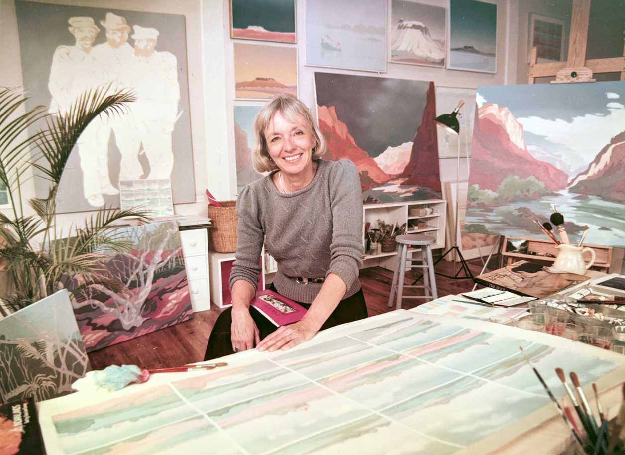 Jane Borden Chermayeff, 1935-2022, in her Boston studio circa 1985